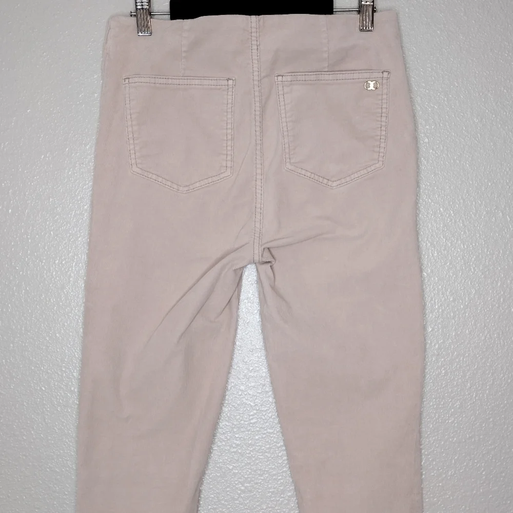 Tory Burch Side Zip Corduroy Office Casual Neutral Taupe Pants Sz 27